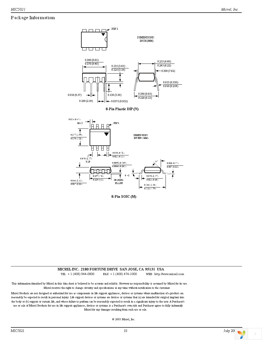 MIC5021YM TR Page 10